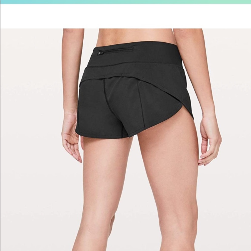 Lululemon speed up shorts size 2 black 2.5”